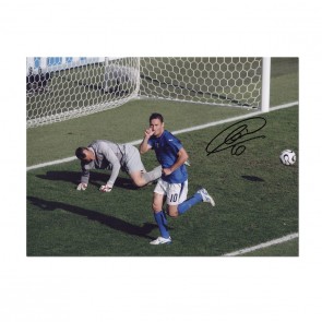 Francesco Totti Signed Italy Football Photo: World Cup Goal