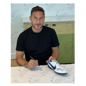 Francesco Totti Signed White Football Boot