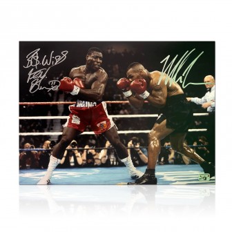 Mike Tyson & Frank Bruno Signed Boxing Photo