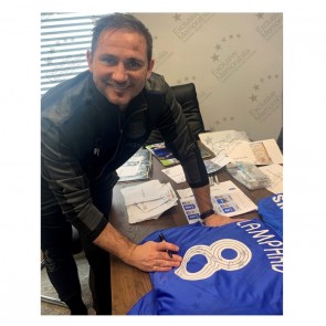 Frank Lampard Signed Chelsea 2006-08 Football Shirt. Deluxe Frame
