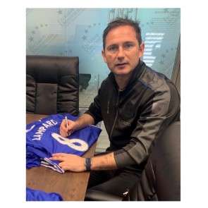Frank Lampard Signed Chelsea 2016-17 Football Shirt. Deluxe Frame