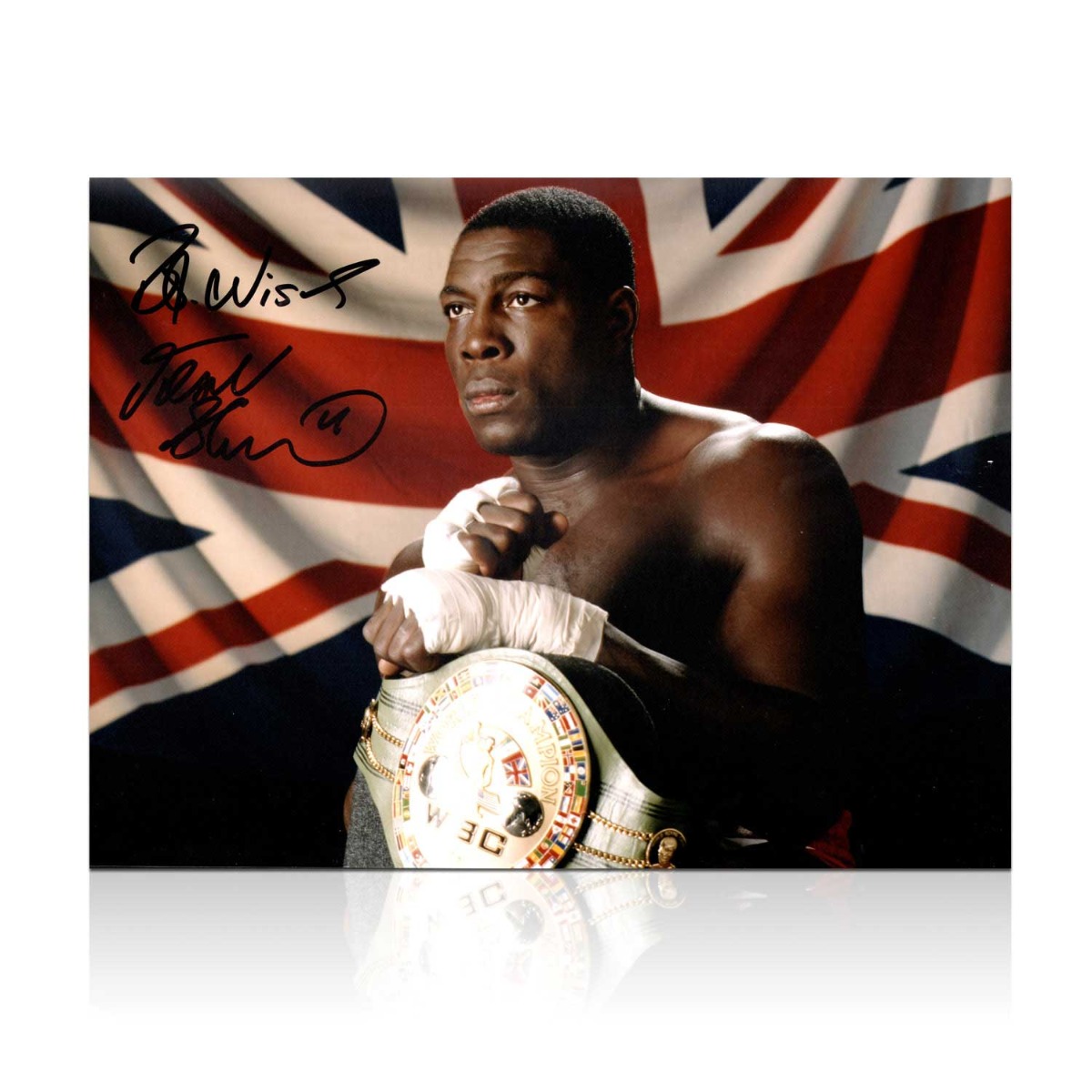 FB2 Frank Bruno A3 Signed Photograph Hand Signed with Full COA 