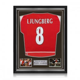 Freddie Ljungberg Signed Arsenal 2002-04 Football Shirt. Superior Frame