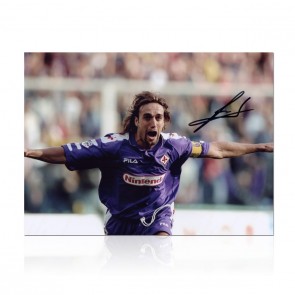 Gabriel Batistuta Signed Fiorentina Football Photo 