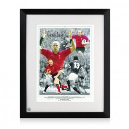 Gareth Thomas Signed Wales Rugby Photo. Framed 