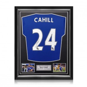 Gary Cahill Signed Chelsea 2016-17 Football Shirt. Superior Frame