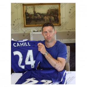 Gary Cahill Signed Chelsea Football Shirt. 2016-17