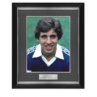 Gary Chivers Signed Chelsea Photo. Deluxe Frame