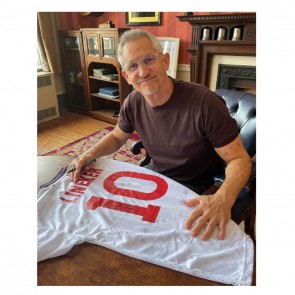 Gary Lineker Signed England 1986 Football Shirt. Icon Frame