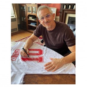 Gary Lineker Signed England 1990 Football Shirt. Superior Frame