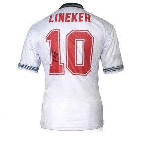 Gary Lineker Signed England 1990 Football Shirt