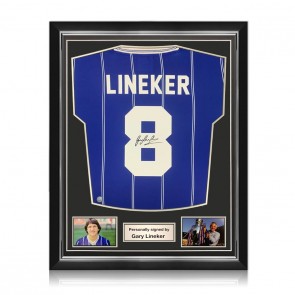 Gary Lineker Signed Leicester City 1984 Football Shirt. Superior Frame