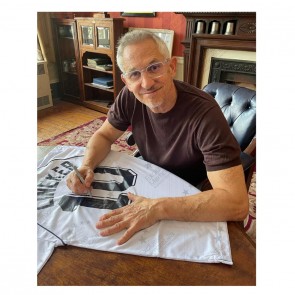 Gary Lineker Signed Tottenham Hotspur 1991 Cup Semi-Final Shirt. Deluxe Frame