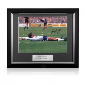 Gary Lineker Signed Tottenham Hotspur Photo: FA Cup Semi-Final Goal. Deluxe Frame