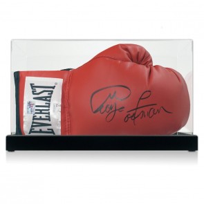 George Foreman Signed Boxing Glove. Display Case 