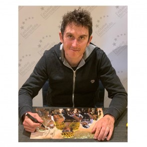 Geraint Thomas Signed 2018 Tour de France Photo: Dutch Corner. Framed
