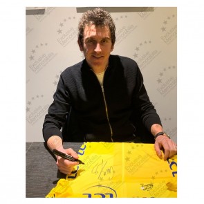 Geraint Thomas Signed Tour De France 2018 Yellow Jersey. Deluxe Frame