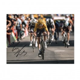 Geraint Thomas Signed Tour De France Photo: Alpe D'Huez Sprint