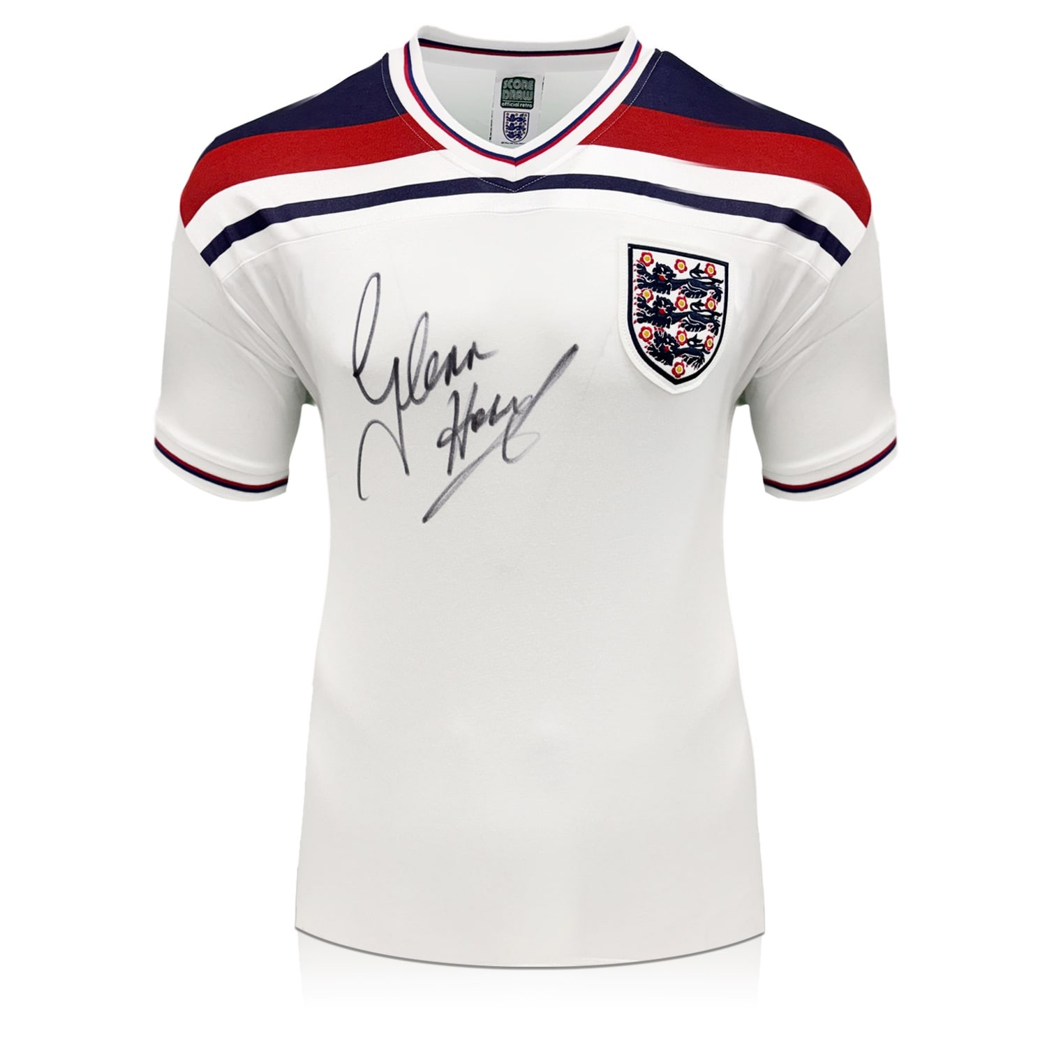 Glenn Hoddle Front Signed England 1982 Football Shirt