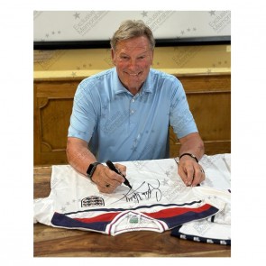 Glenn Hoddle Signed England 1982 Football Shirt. Superior Frame
