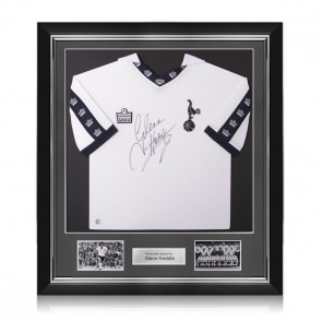 Glenn Hoddle Signed Tottenham Hotspur 1978 Football Shirt. Deluxe Frame