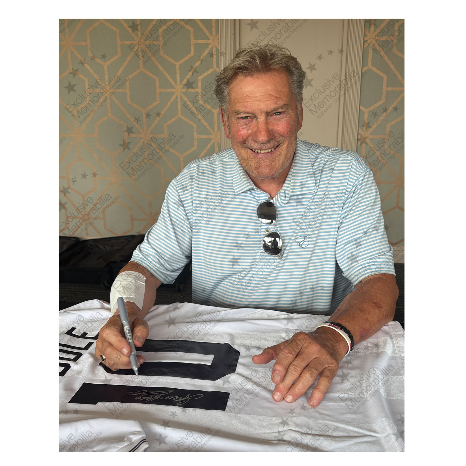 Glenn Hoddle & Paul Gascoigne Signed Tottenham Hotspur Football Shirts. Dual Frame