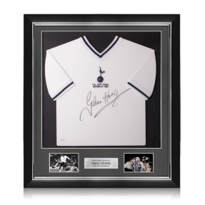 Glenn Hoddle Signed Tottenham Hotspur 1981 Football Shirt. Deluxe Frame