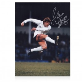 Glenn Hoddle Signed Tottenham Hotspur Football Photo: Volley