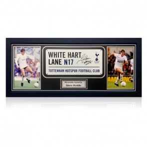Glenn Hoddle Signed Tottenham Hotspur Street Sign. Framed