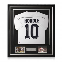 Glenn Hoddle Signed Tottenham Hotspur 1986 Shirt. Number 10. Deluxe Frame