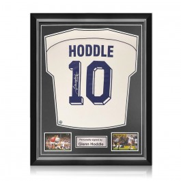 Glenn Hoddle Signed Tottenham Hotspur 1986 Shirt. Number 10. Superior Frame