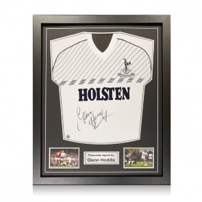 Glenn Hoddle Signed Tottenham Hotspur 1986 Shirt. Standard Frame