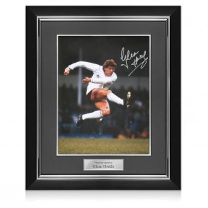 Glenn Hoddle Signed Tottenham Hotspur Photo: The Volley. Deluxe Frame