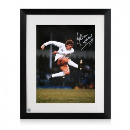 Glenn Hoddle Signed Tottenham Hotspur Photo: The Volley. Framed