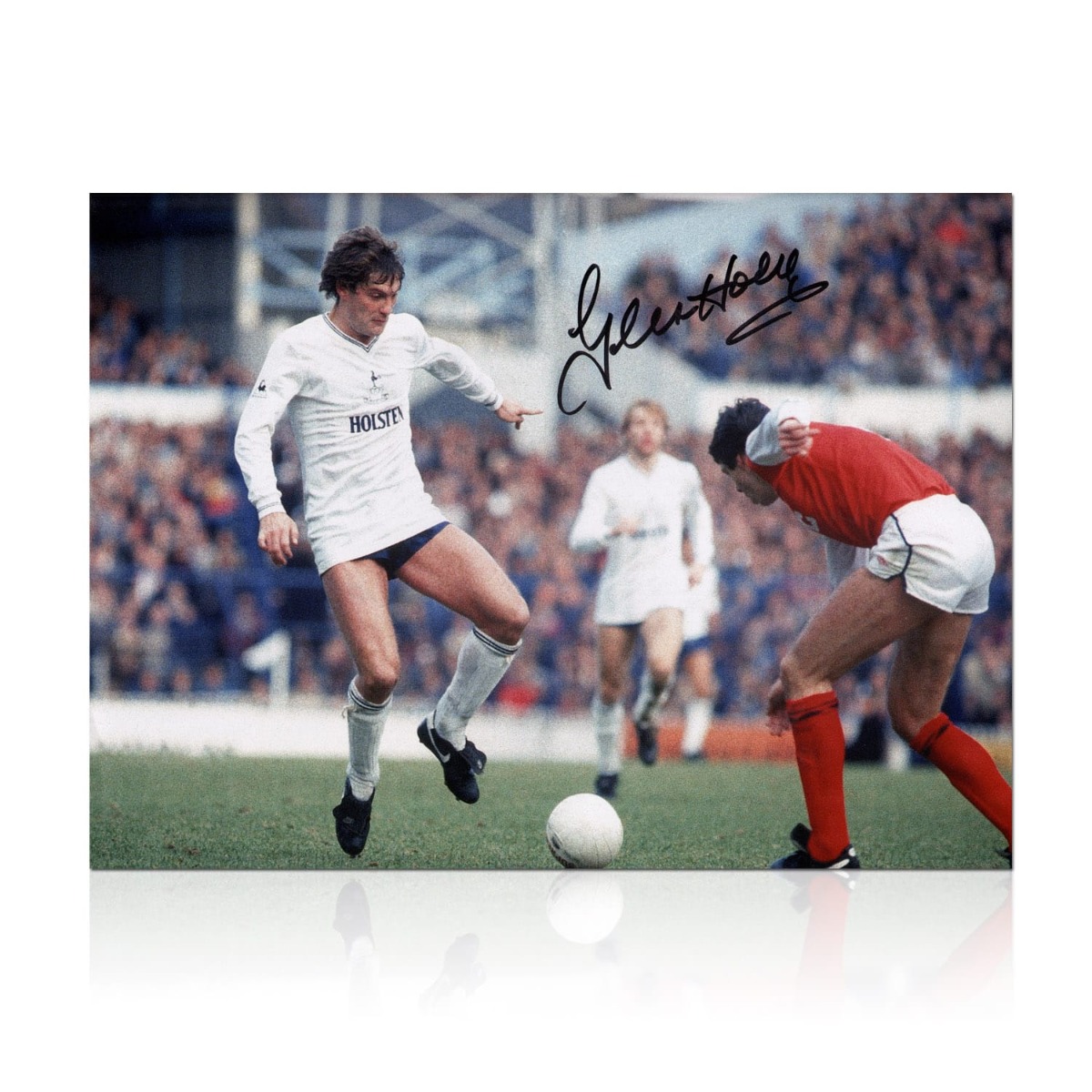 Glenn Hoddle Signed Mounted Photo Display Tottenham Hotspur FC Autographed Gift Picture Print