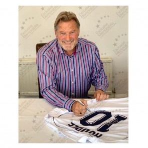 Glenn Hoddle Signed Tottenham Hotspur 1986 Shirt. Number 10. Standard Frame