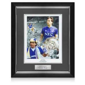 Graeme Sharp Signed Everton Photo. Deluxe Frame