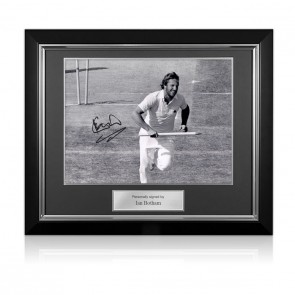 Ian Botham Signed England Cricket Photo: Ashes Hero. Deluxe Frame