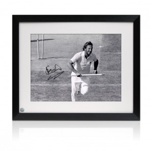 Ian Botham Signed England Cricket Photo: Ashes Hero. Framed