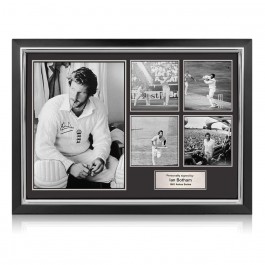 Ian Botham Signed England Cricket Photo Presentation. Deluxe Silver