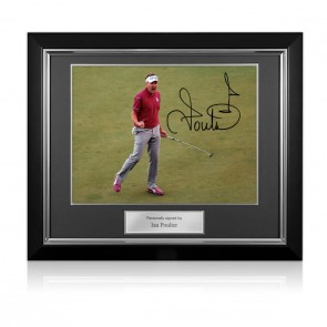 Ian Poulter Signed 2012 Ryder Cup Photo: 17th Hole Birdie. Deluxe Frame