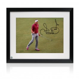 Ian Poulter Signed 2012 Ryder Cup Photograph: 17th Hole Birdie. Framed