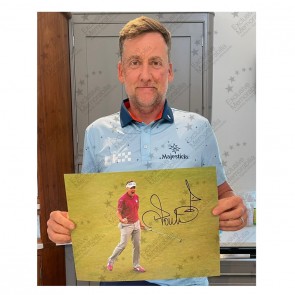 Ian Poulter Signed 2012 Ryder Cup Photo: 17th Hole Birdie. Deluxe Frame