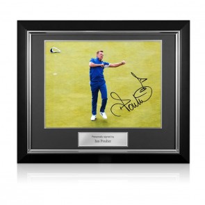 Ian Poulter Signed Ryder Cup Photo: 18th Hole Celebration. Deluxe Frame