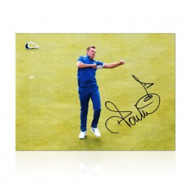 Ian Poulter Signed Ryder Cup Photo: 18th Hole Celebration