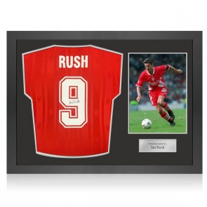 Ian Rush Back Signed Liverpool 1985-86 Football Shirt: 9. Icon Frame
