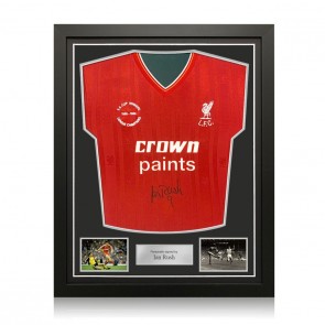 Ian Rush Signed Liverpool 1985-86 Football Shirt. Standard Frame