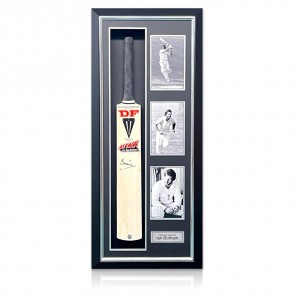 Ian Botham Signed Full Size Attack Cricket Bat. Deluxe Frame