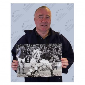 Ron Harris Signed Photo: Tackle On Stanley Matthews. Deluxe Frame