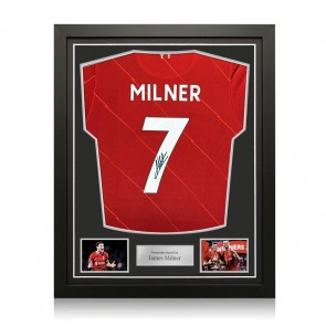 James Milner Signed Liverpool 2021-22 Football Shirt. Standard Frame